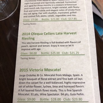 Emanar Cellars - April 2018 menu white wines - Wine Bars Near Me - Battle Ground, Washington