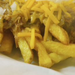 Green chili cheese fries Green chili cheese fries
