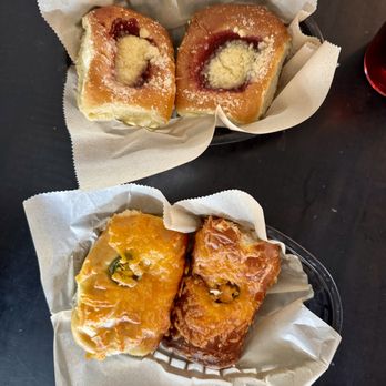 Batch - Craft Beer and Kolaches - Sausage jalapeño cheese kolaches ($4.95 each) & fruit & sweet cheese kolaches ($4.75 each) - cherry flavor - Beer Bar Near Me - Austin, Texas Batch - Craft Beer and Kolaches - Sausage jalapeño cheese kolaches ($4.95 each) & fruit & sweet cheese kolaches ($4.75 each) - cherry flavor - Beer Bar Near Me - Austin, Texas