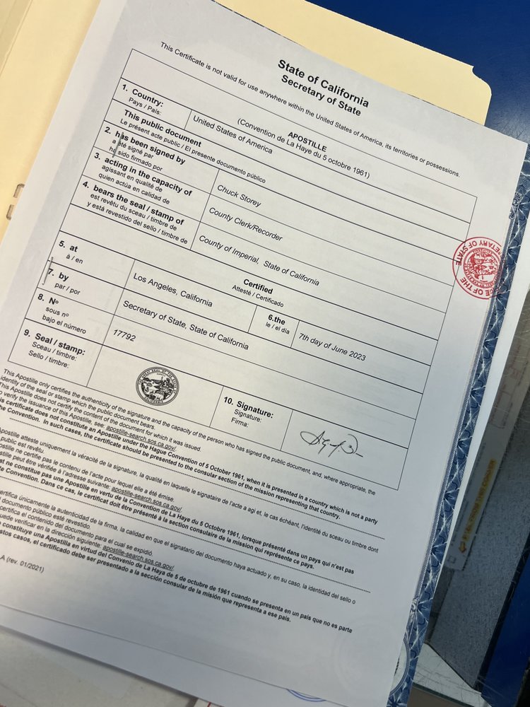 DOWNEY NOTARY & APOSTILLE Los Angeles, California Translation