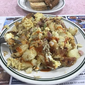 Tom & Joe's Restaurant - Breakfast mess with double order toast - Diners Near Me - Altoona, Pennsylvania Tom & Joe's Restaurant - Breakfast mess with double order toast - Diners Near Me - Altoona, Pennsylvania