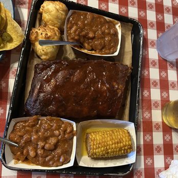 Bennett's Pit Bar-B-Que - Jumbo Baby-Back Ribs BBQ Beans BBQ Beans Deep Fried Corn - Barbeque Near Me - Pigeon Forge, Tennessee
