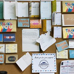 Stockyard Restaurants - A plethora of thank you cards for great service and attention to clients needs.