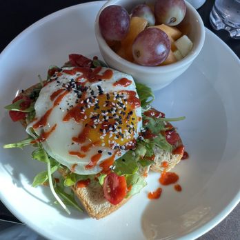 Blockhouse - Avocado Toast with Local Fresh Fruit. - Breakfast & Brunch Near Me - Saint Hedwig, Texas