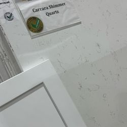 The different slabs of quartz.