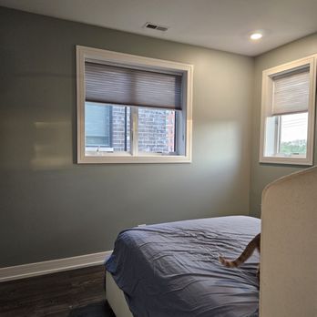 McCormick’s Painting and Drywall Services - Master bedroom after - color is SW Oyster Bay - Drywall Installation & Repair Near Me - Hammond, Indiana McCormick’s Painting and Drywall Services - Master bedroom after - color is SW Oyster Bay - Drywall Installation & Repair Near Me - Hammond, Indiana