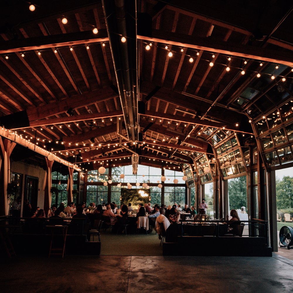Pinstripes - the inside of a barn with string lights - Bowling Near Me - Northbrook, Illinois Pinstripes - the inside of a barn with string lights - Bowling Near Me - Northbrook, Illinois