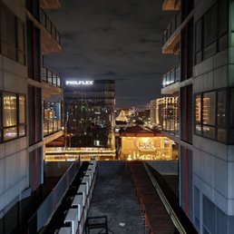 View from the roof above the pool.