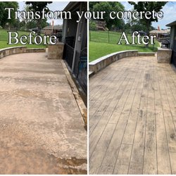 Johnson's Decorative Concrete - Concrete resurfaced to wood look