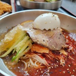 Spicy mil-myun (not the same as naeng-myun) Spicy mil-myun (not the same as naeng-myun)