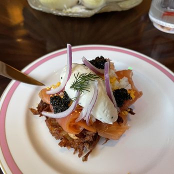 Delilah - Salmon & Caviar Latke - New American Near Me - Las Vegas, Nevada Delilah - Salmon & Caviar Latke - New American Near Me - Las Vegas, Nevada
