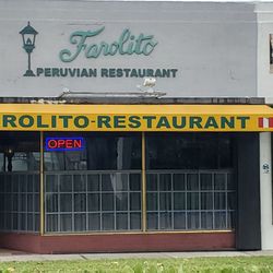 Farolito Peruvian Cuisine - Front of restaurant (street view).