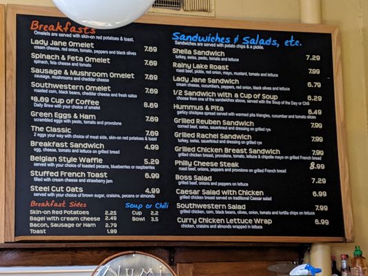 Menu photo 2 Coffee Landing Cafe International Falls, MN
