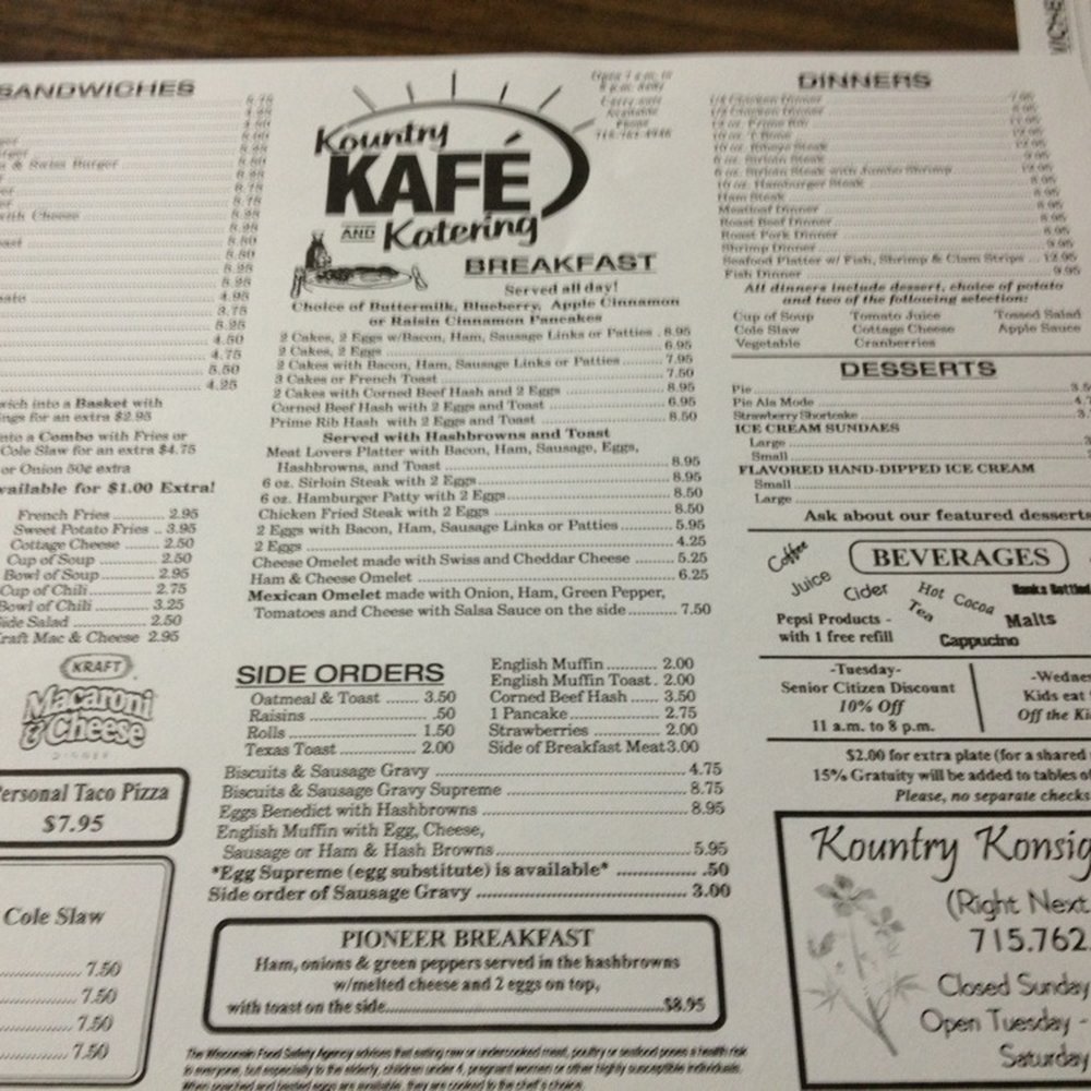 the menu for the restaurant the menu for the restaurant