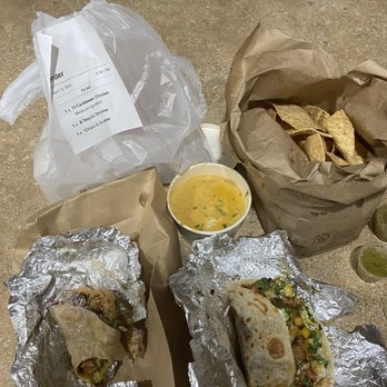 Liberty Taco - Tequila taco (delicious) 11 Caribbean Chicken *Chips & Queso - Mexican Near Me - Houston, Texas