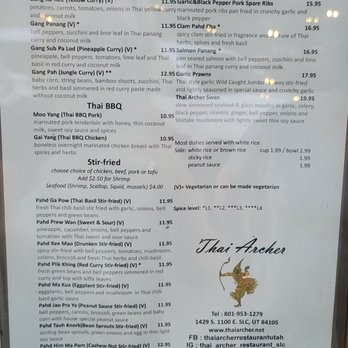 Thai Archer - Menu - Thai Near Me - Salt Lake City, Utah Thai Archer - Menu - Thai Near Me - Salt Lake City, Utah