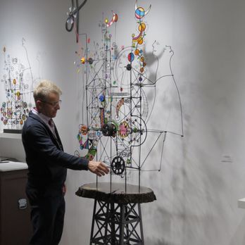 Spectrum Miami Art Show - James Patterson with his sculpture - Festivals Near Me - Miami, Florida