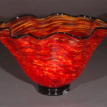 Fireborn Studios - red glass fluted bowl - Art Galleries Near Me - Pittsburgh, Pennsylvania Fireborn Studios - red glass fluted bowl - Art Galleries Near Me - Pittsburgh, Pennsylvania