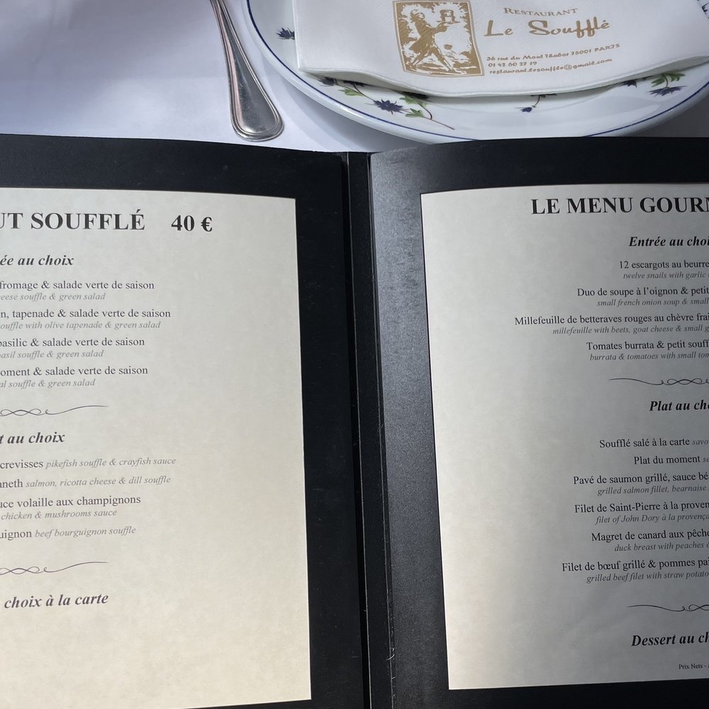 Le Soufflé - French Near Me - Paris, 75