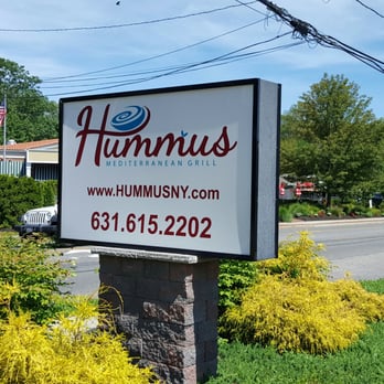 Hummus Mediterranean - Road side sign - Mediterranean Near Me - Holbrook, New York Hummus Mediterranean - Road side sign - Mediterranean Near Me - Holbrook, New York