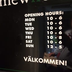Somewhere - Opening hours