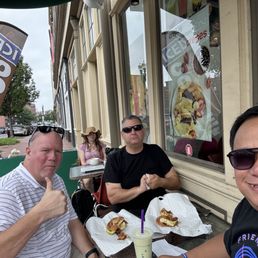 Fred Hogan, Peter Cipriano and Coco Alinsug with our Breakfast Sandwiches