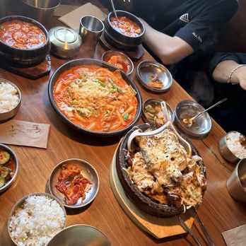 Jin Cook - Rose Ttokpoki, 김치찌게 / Kimchi Jjigae, 순두부 /Spicy Tofu Soup / Soon Dubu - Korean Near Me - Buena Park, California