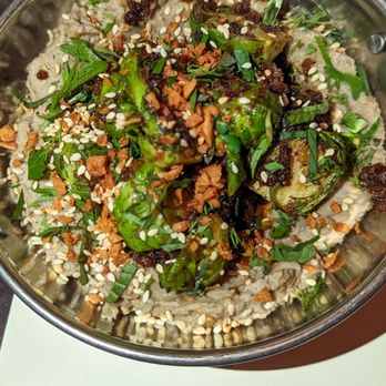 Honey Road - Brussels Sprouts, Crispy Lamb, Eggplant, Armenian Spices - Middle Eastern Near Me - Burlington, Vermont