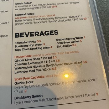 Eureka - So stoked about these house made non-alcoholic options !! - American Near Me - Santa Clara, California Eureka - So stoked about these house made non-alcoholic options !! - American Near Me - Santa Clara, California