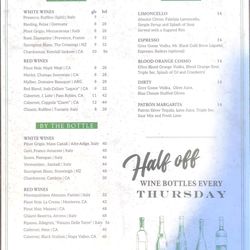 Trattoria Roma - Wine selection and cocktails