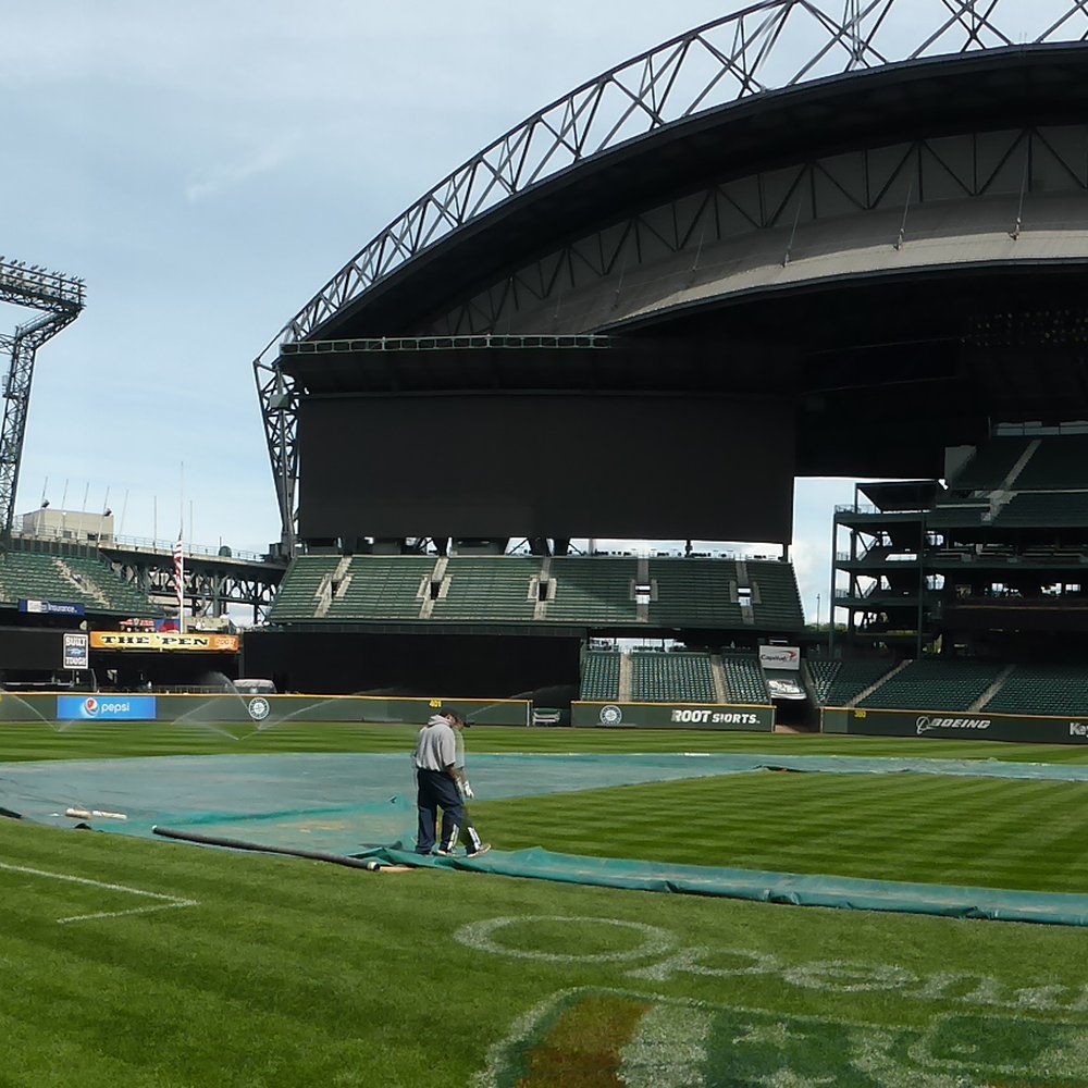 T-Mobile Park - field view from near visitor's dugout...a panorama I shot. - Stadiums & Arenas Near Me - Seattle, Washington T-Mobile Park - field view from near visitor's dugout...a panorama I shot. - Stadiums & Arenas Near Me - Seattle, Washington