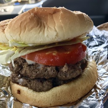 Lickity Split - Double cheese burger (the Swiss cheese melted a bit). - Food Stands Near Me - Toledo, Ohio