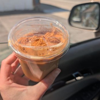 Nice Biscuit - Molasses latte with cinnamon topping - Vegan Near Me - Syracuse, New York
