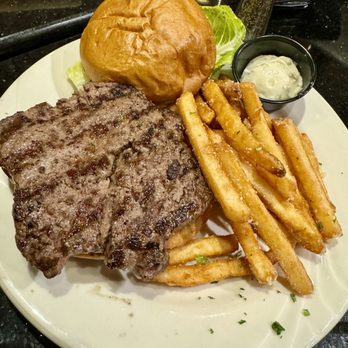 Gold Bison Grill - 07.06.24 Buffalo Burger w/ Parmesan truffle fries - American Near Me - Rapid City, South Dakota Gold Bison Grill - 07.06.24 Buffalo Burger w/ Parmesan truffle fries - American Near Me - Rapid City, South Dakota
