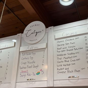 Secret Congee - Menu - Asian Fusion Near Me - Seattle, Washington Secret Congee - Menu - Asian Fusion Near Me - Seattle, Washington