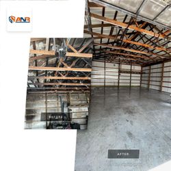 ANR Restoration - Complete structural cleaning and repairs after a fire from a motor burning in a barn in Memphis, IN.