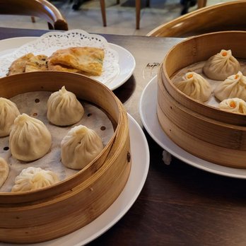 Kitchen Master - Pork soup dumplings and shrimp and pork soup dumplings with Scallion pancakes. - Chinese Near Me - Frisco, Texas