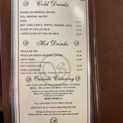 Sherwood Inn - Menu