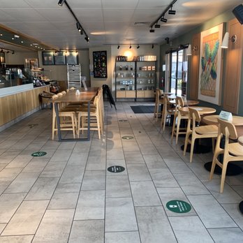 Starbucks - Inside of the cafe. Seats are closed but clean. - Coffee & Tea Near Me - San Diego, California