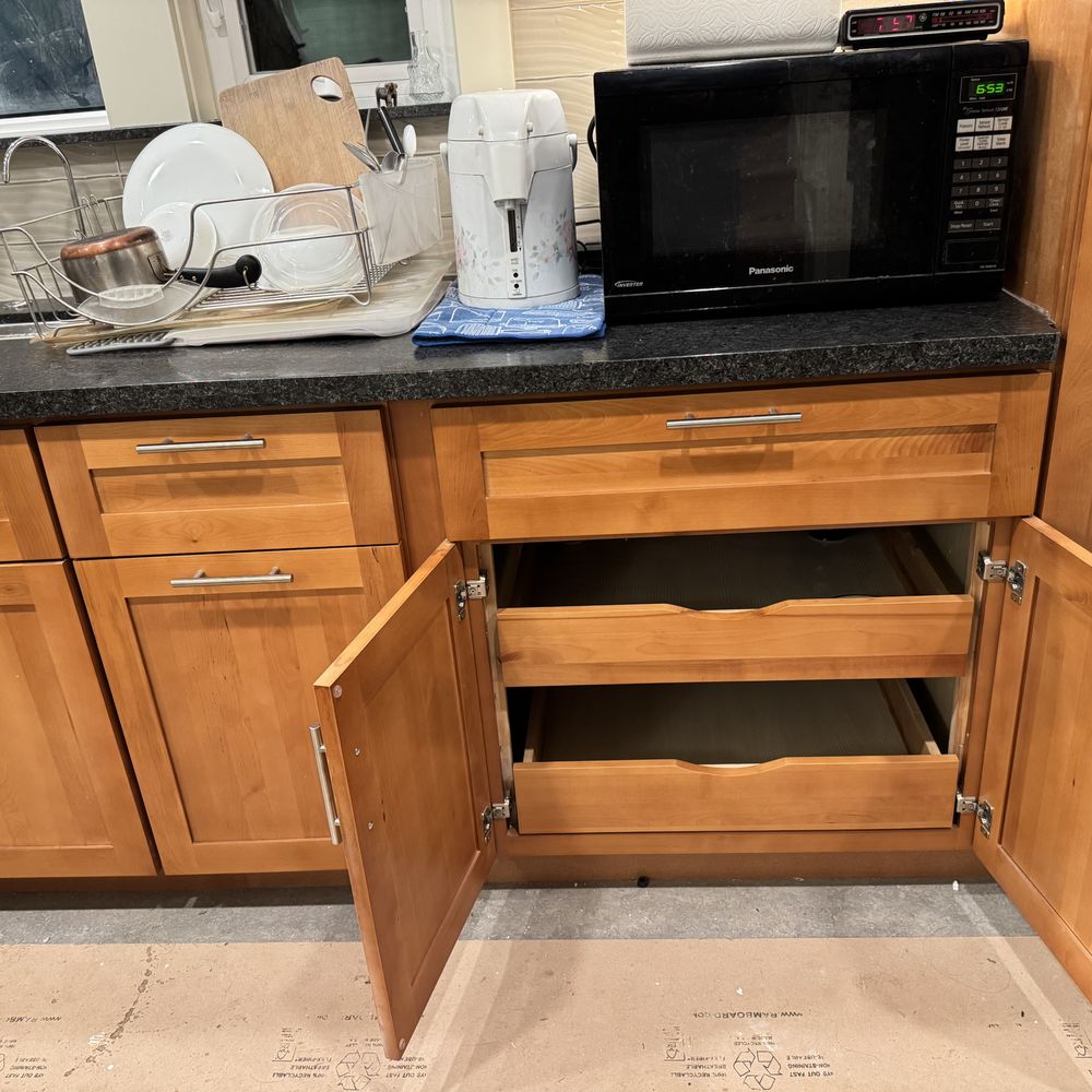 US Superior Stone & Tile - Pull-outs are wonderful to reach the things in the back. - Building Supplies Near Me - San Leandro, California US Superior Stone & Tile - Pull-outs are wonderful to reach the things in the back. - Building Supplies Near Me - San Leandro, California