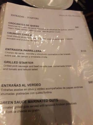 Menu photo 3 La Vieja Estación Salta, A