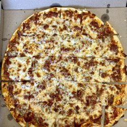 Franco's Pizza - 16" Thin Crust Sausage & Pepperoni pizza with lite sauce