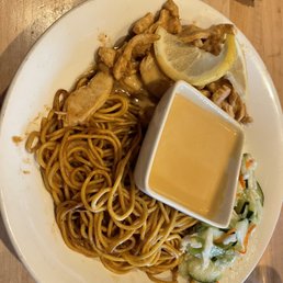 Osaka chicken w noodles subbed for rice Osaka chicken w noodles subbed for rice