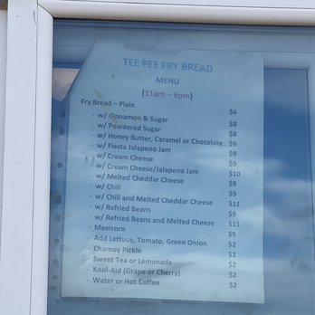 Tee Pee Fry Bread - Menu - Desserts Near Me - Huachuca City, Arizona Tee Pee Fry Bread - Menu - Desserts Near Me - Huachuca City, Arizona