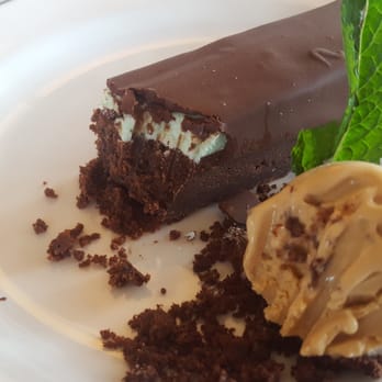 Harbor House - Inside of mint chocolate brownie - Seafood Near Me - Milwaukee, Wisconsin Harbor House - Inside of mint chocolate brownie - Seafood Near Me - Milwaukee, Wisconsin