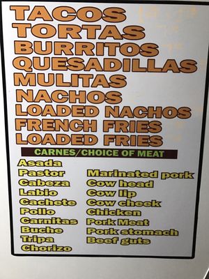 Menu photo 1 Amy's Tacos Truck Riverside, CA