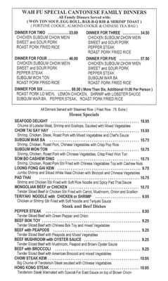 Menu photo 6 Wah Fu Chinese Restaurant Cleveland, OH