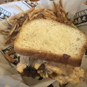 Bell's Eccentric Cafe - Pimento burger on sourdough - Music Venues Near Me - Kalamazoo, Michigan