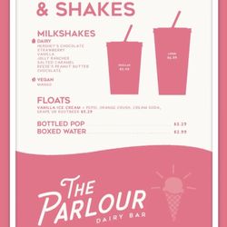 The Parlour Dairy Bar - Menu 3/5