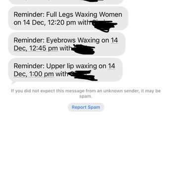 Brow and Wax Wizard - Email and text appointment reminders I received from Brow & Wax Wizard the day prior to the appointment. - Waxing Near Me - Plano, Texas